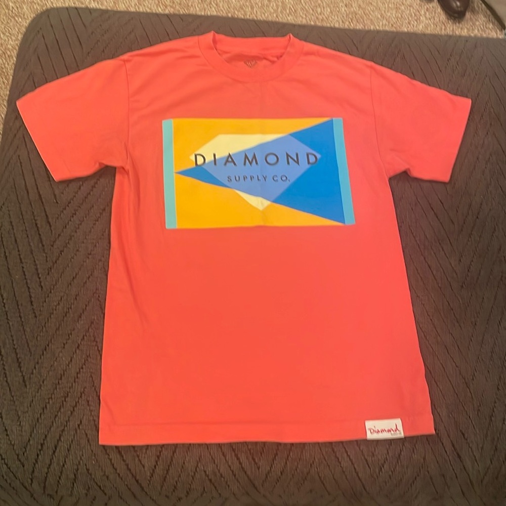 Diamond Supply Co. Shirt Mens Coral colored Classic Diamond Tee New Size S